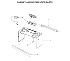 Amana AMV2307PFW3 cabinet and installation parts diagram
