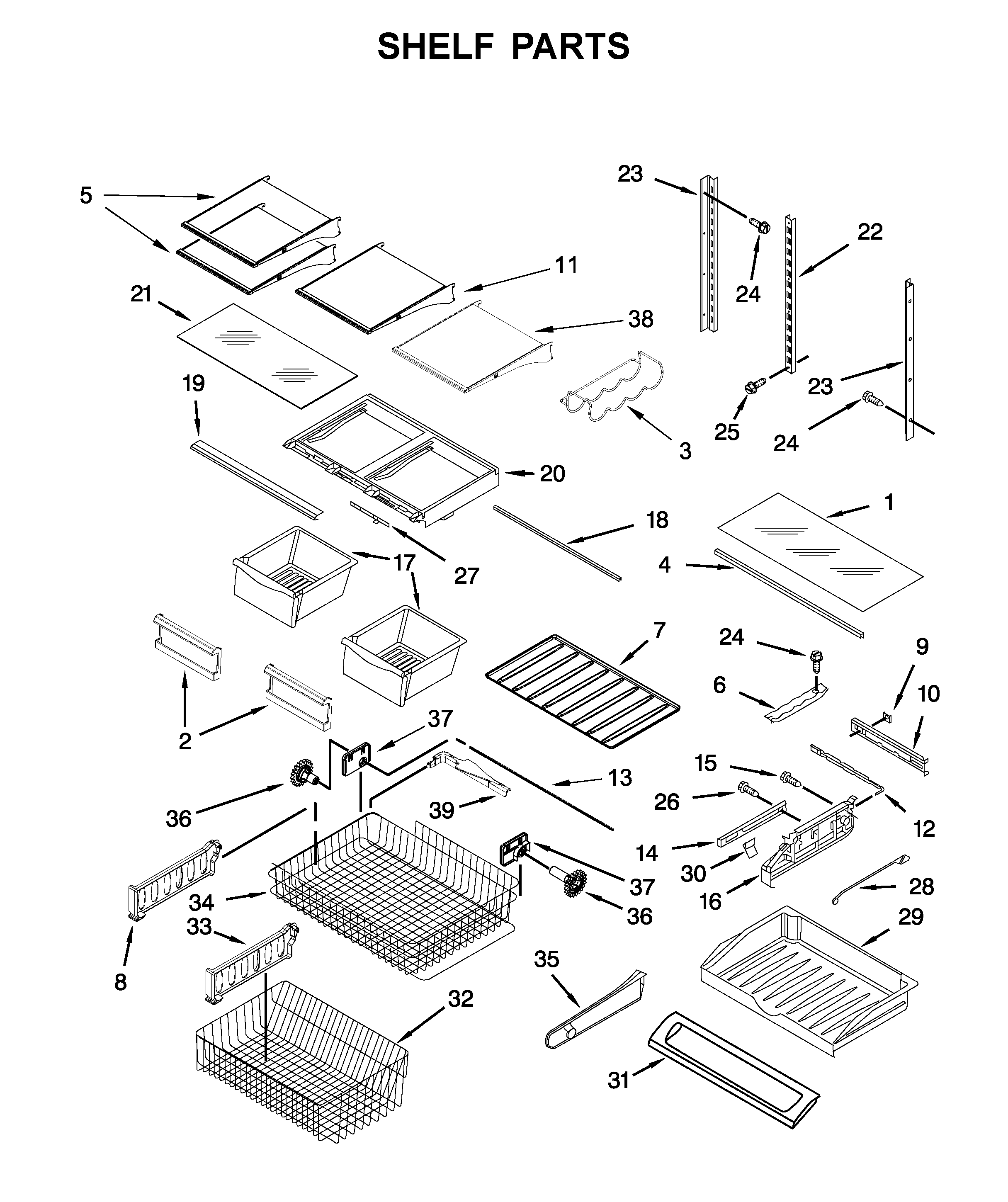 Shelf parts