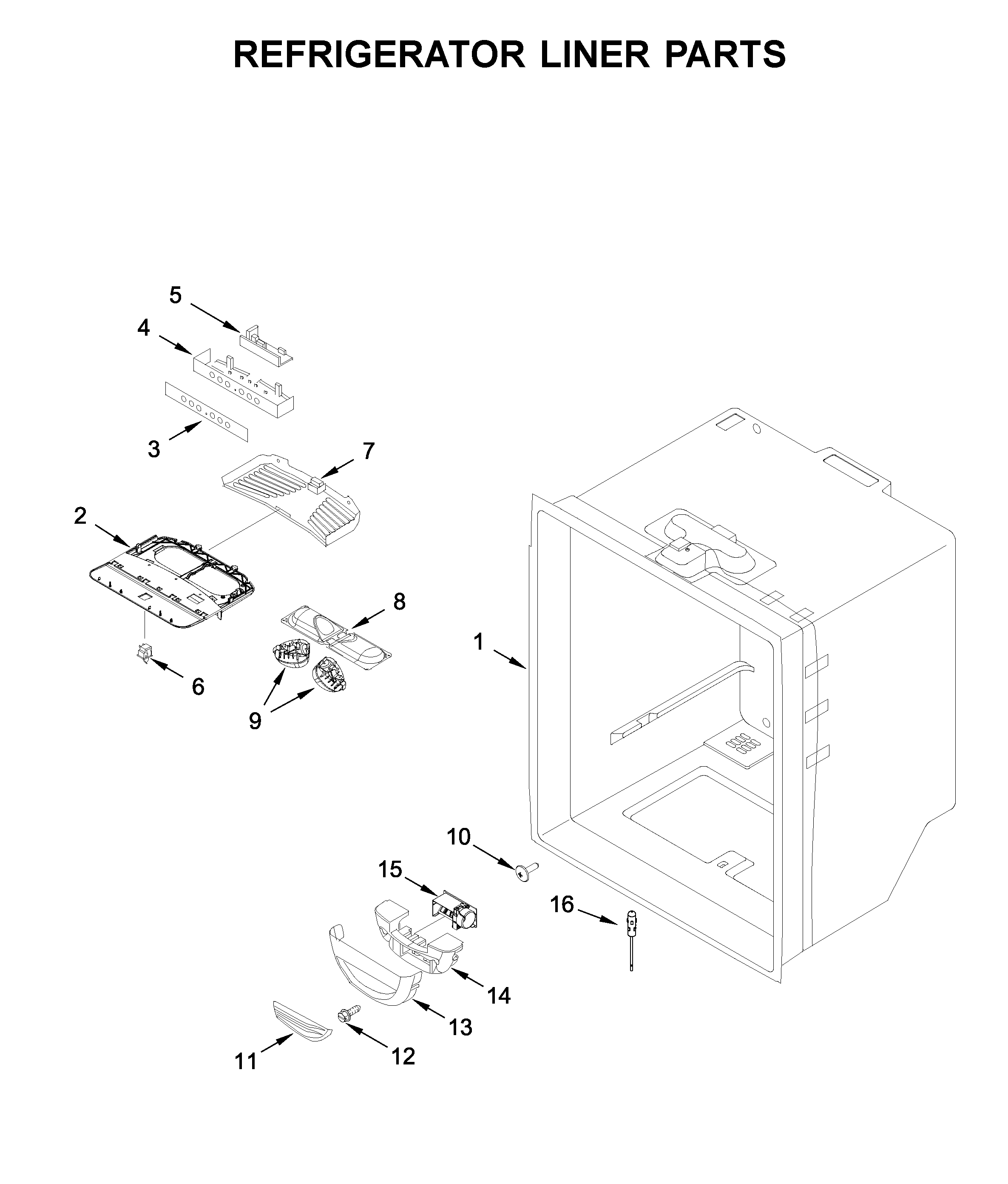 Refrigerator liner parts