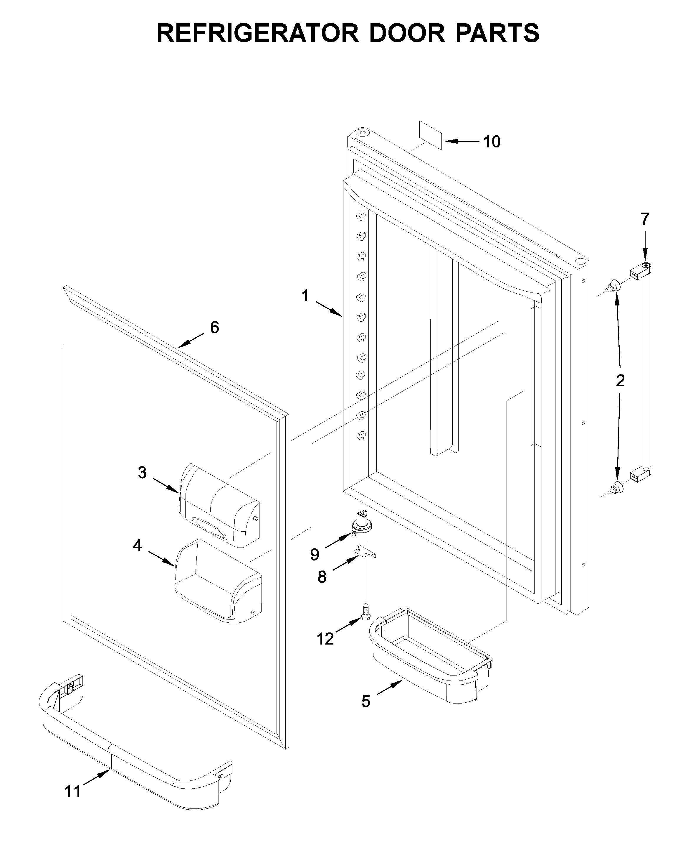 Refrigerator door parts
