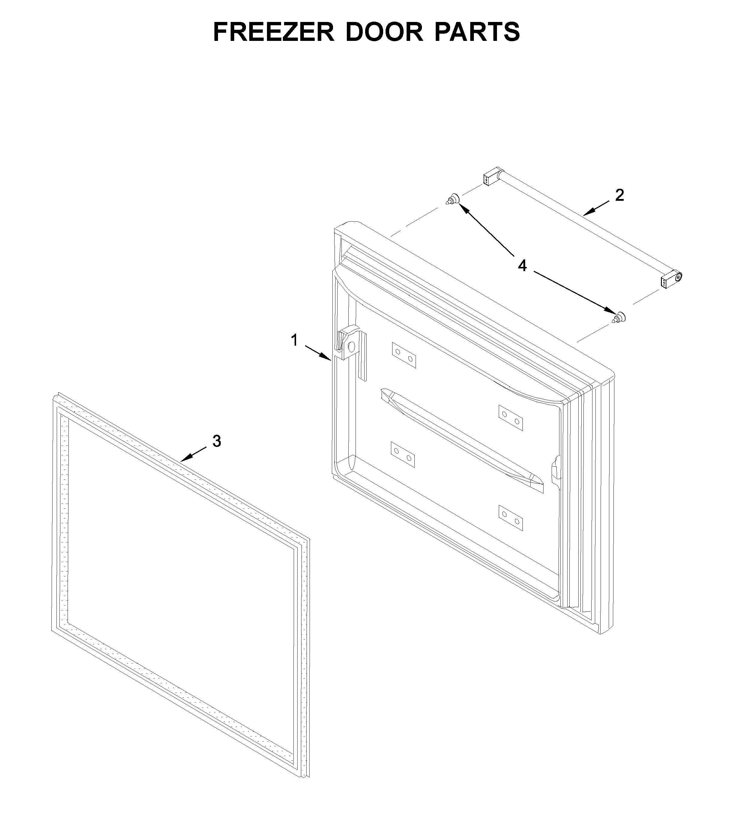 Freezer door parts