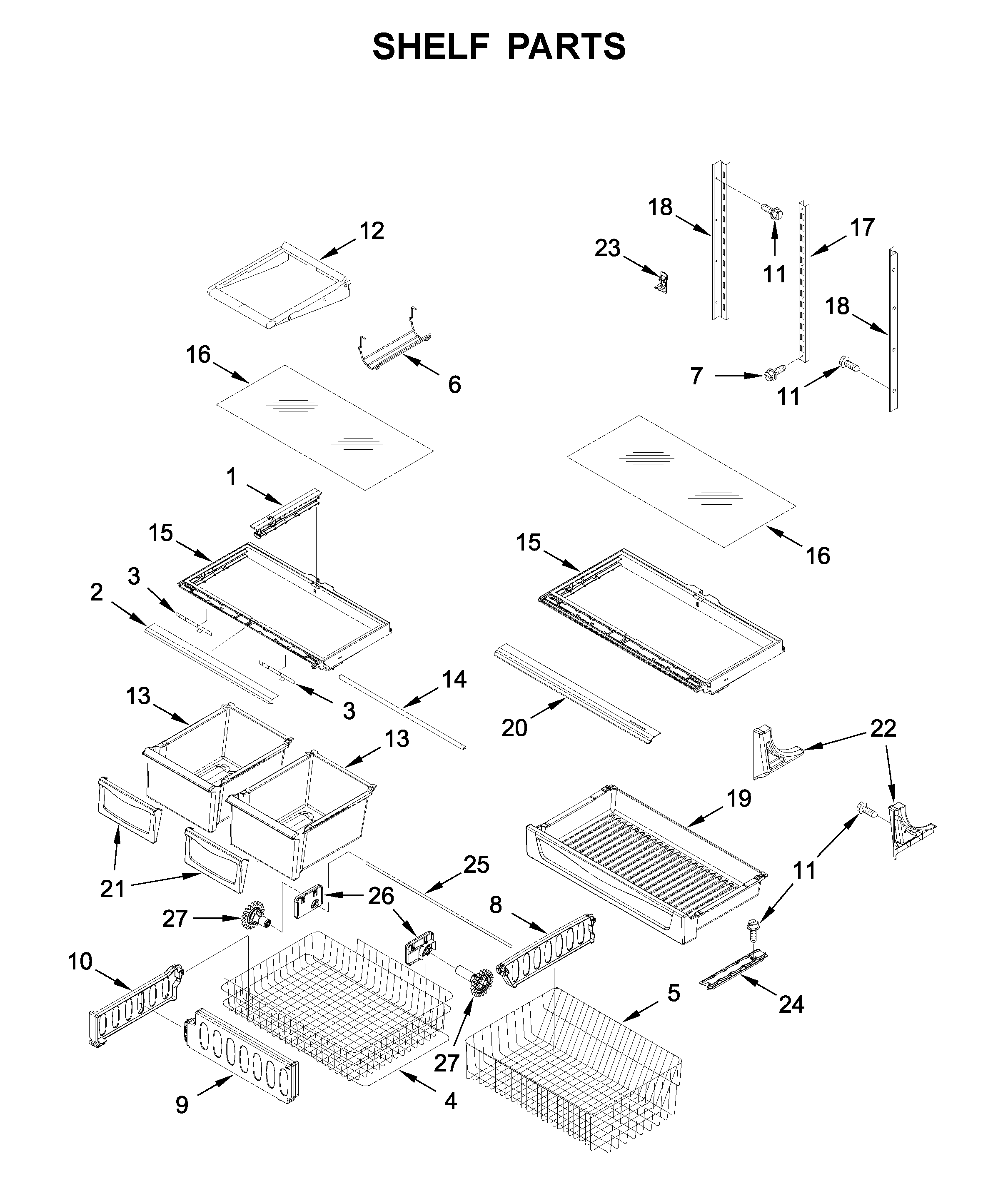 Shelf parts