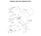 Whirlpool WRFA32SMHZ02 freezer liner and icemaker parts diagram