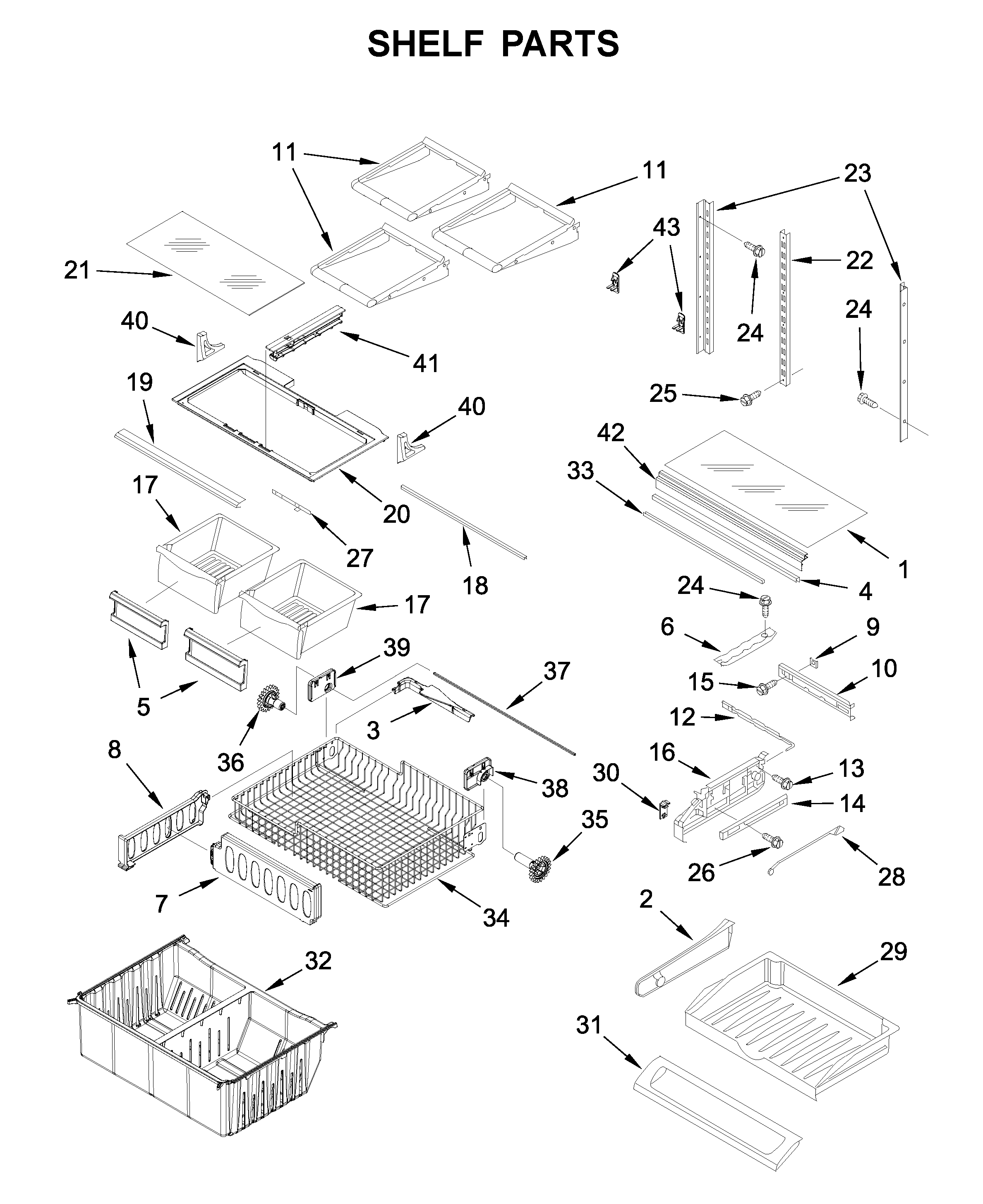 Shelf parts