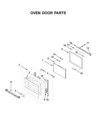 Oven door parts