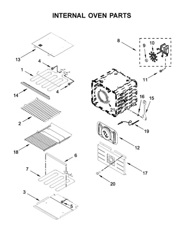 Internal oven parts