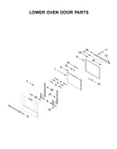 Lower oven door parts