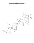 Upper oven door parts