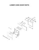 Lower oven door parts