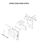 Upper oven door parts