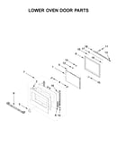 Lower oven door parts