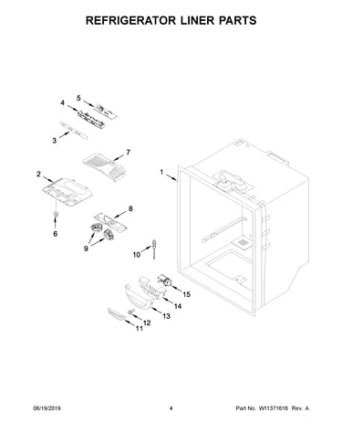 Refrigerator liner parts