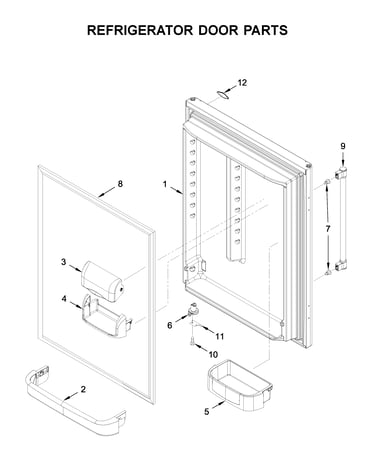 Refrigerator door parts