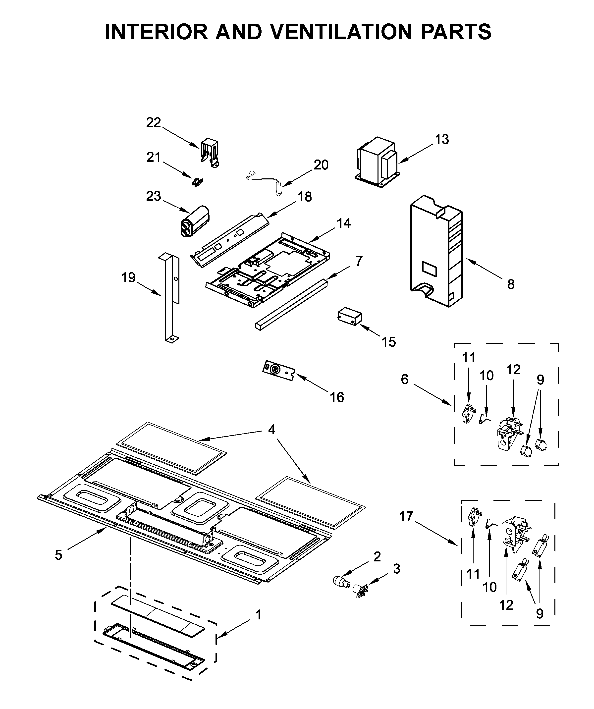 INTERIOR AND VENTILATION PARTS