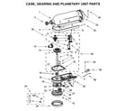 KitchenAid 5KSM156HMELM4 case, gearing and planetary unit parts diagram