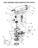 Case, gearing and planetary unit parts