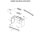 Whirlpool UMV1160CS8 cabinet and installation parts diagram