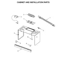 Whirlpool UMV1160CW7 cabinet and installation parts diagram