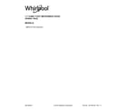 Whirlpool WMH31017HZ3 cover sheet diagram