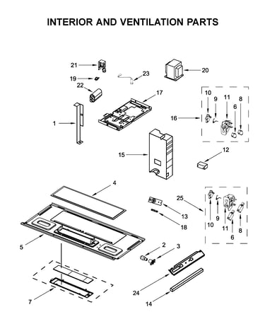 Interior and ventilation parts