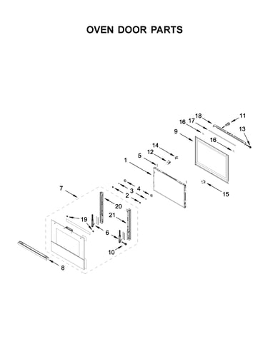 Oven door parts