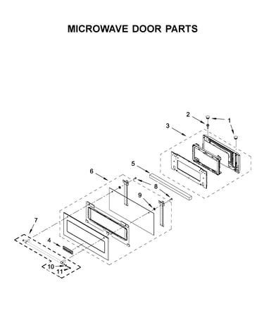 Microwave door parts