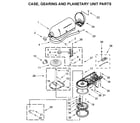 KitchenAid 3KSM95TCZ0 case, gearing and planetary unit parts diagram