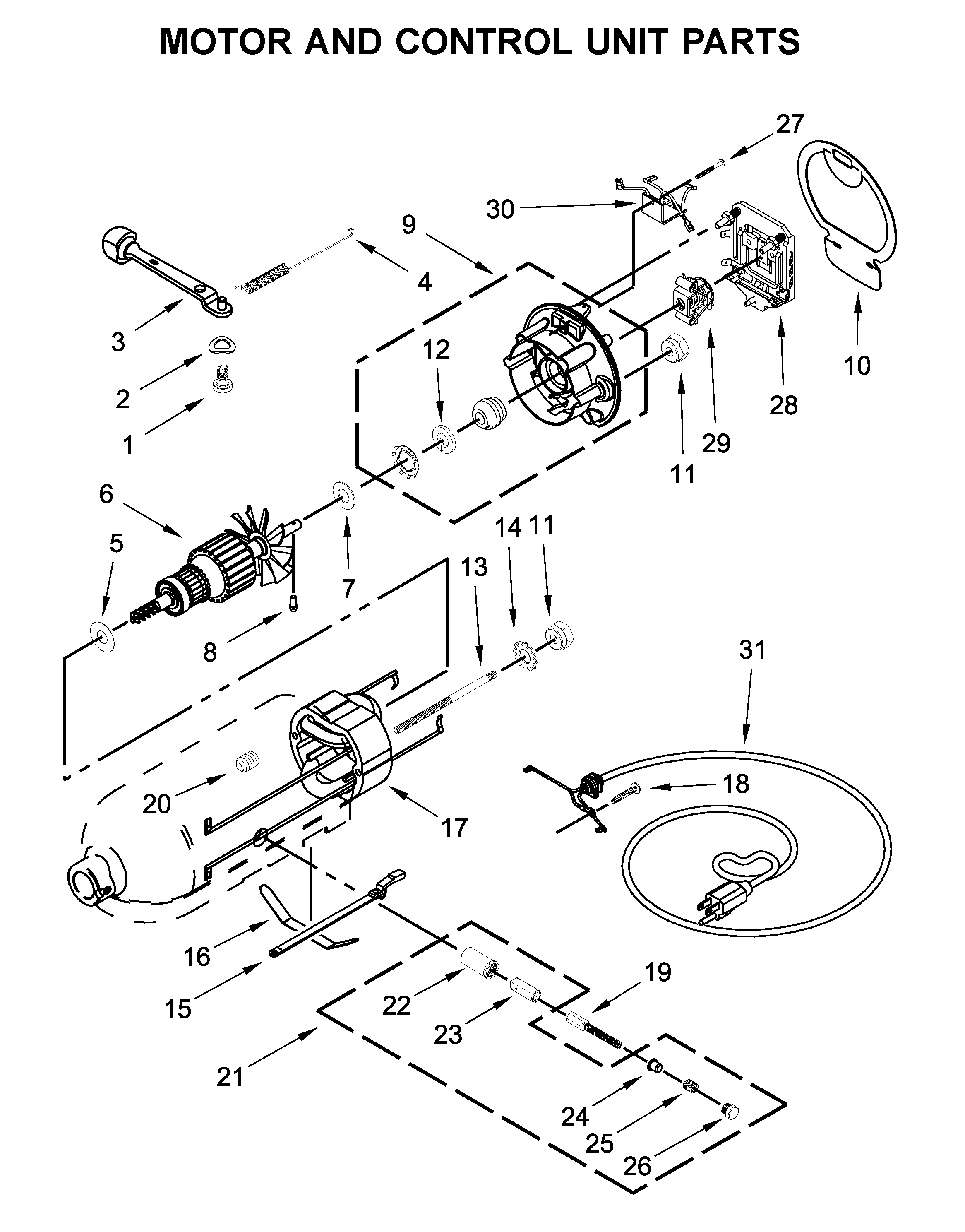 MOTOR AND CONTROL UNIT PARTS