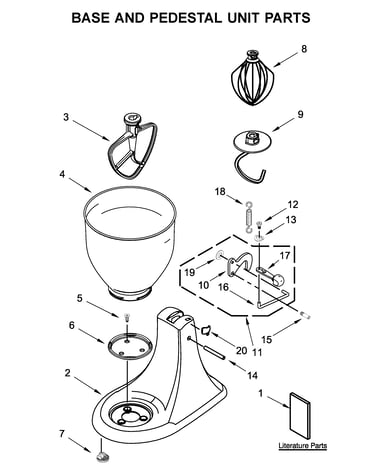 Base and pedestal unit parts