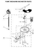 Pump, washarm and motor parts