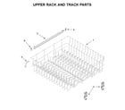Amana ADB1500ADS3 upper rack and track parts diagram