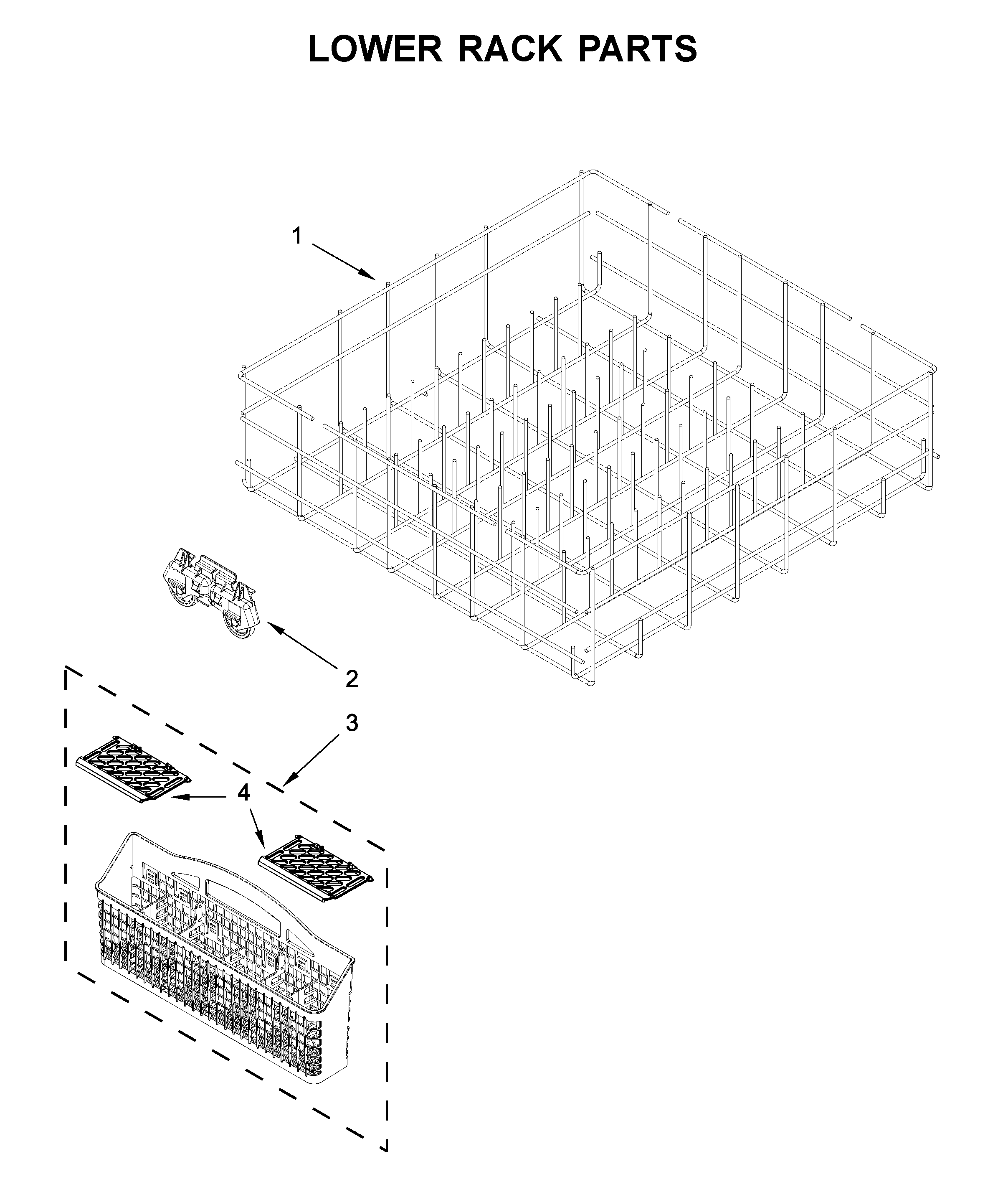 Lower rack parts