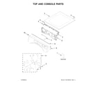 Amana NGD5800HW0 top and console parts diagram