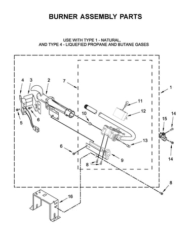 Burner assembly parts