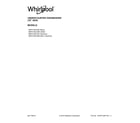 Whirlpool WDF518SAAM0 cover sheet diagram
