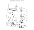 Whirlpool WDF518SAAS0 pump and sprayarm parts diagram