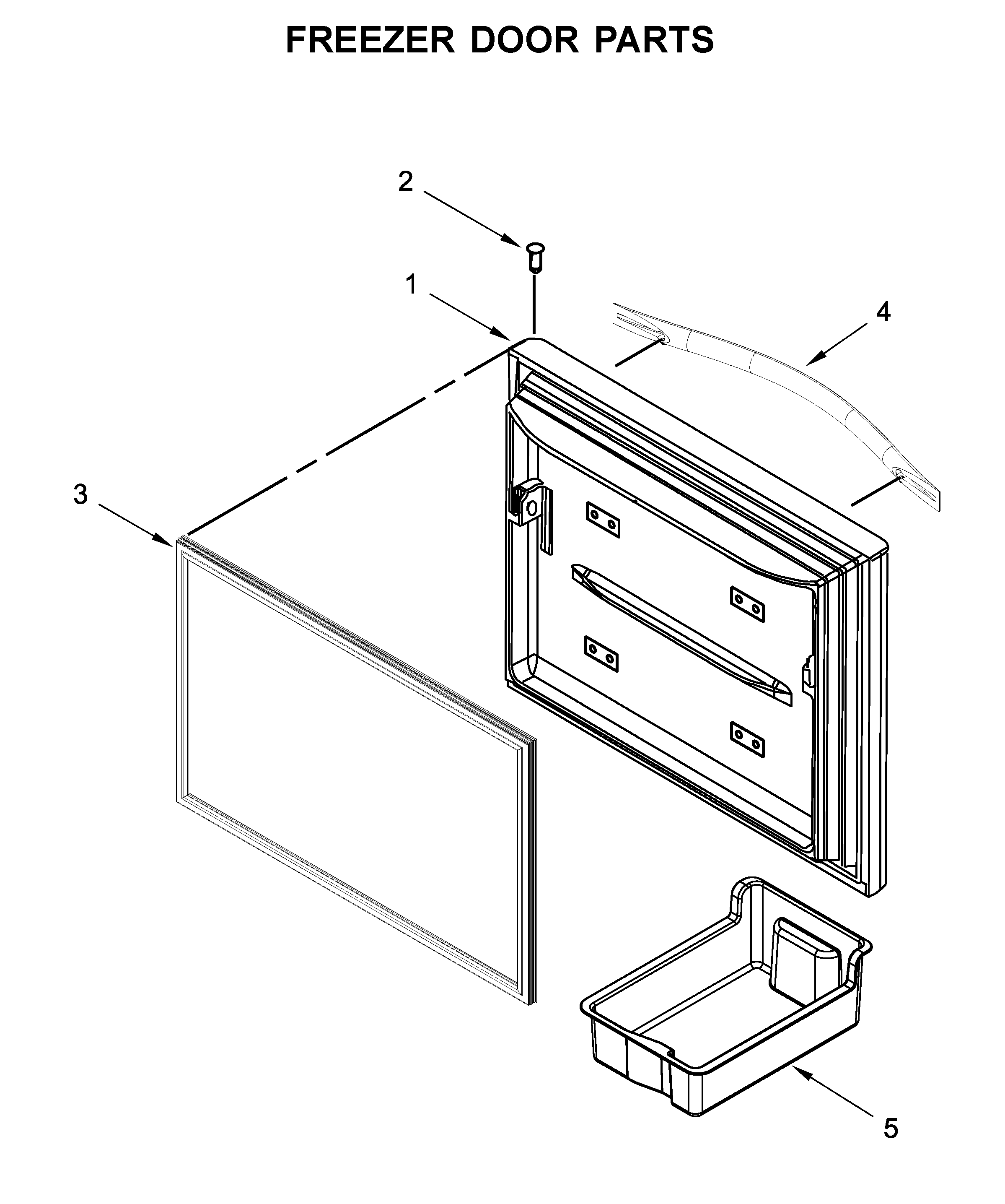 Freezer door parts