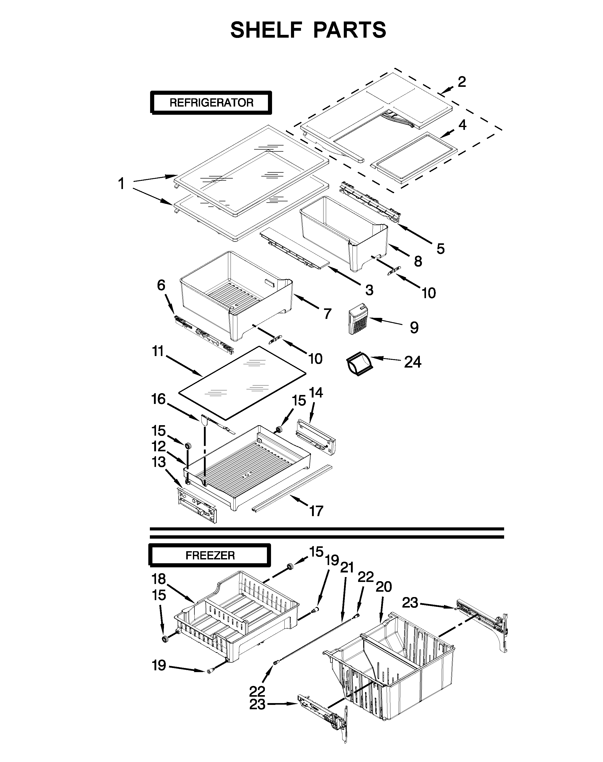 Shelf parts
