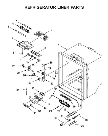 Refrigerator liner parts