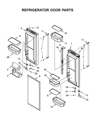 Refrigerator door parts