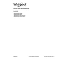 Whirlpool WRS555SIHB00 cover sheet diagram