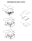 Refrigerator shelf parts