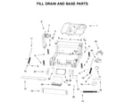 Whirlpool UDT555SAHP0 fill drain and base parts diagram