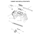 Whirlpool WMHA9019HV1 cabinet and installation parts diagram
