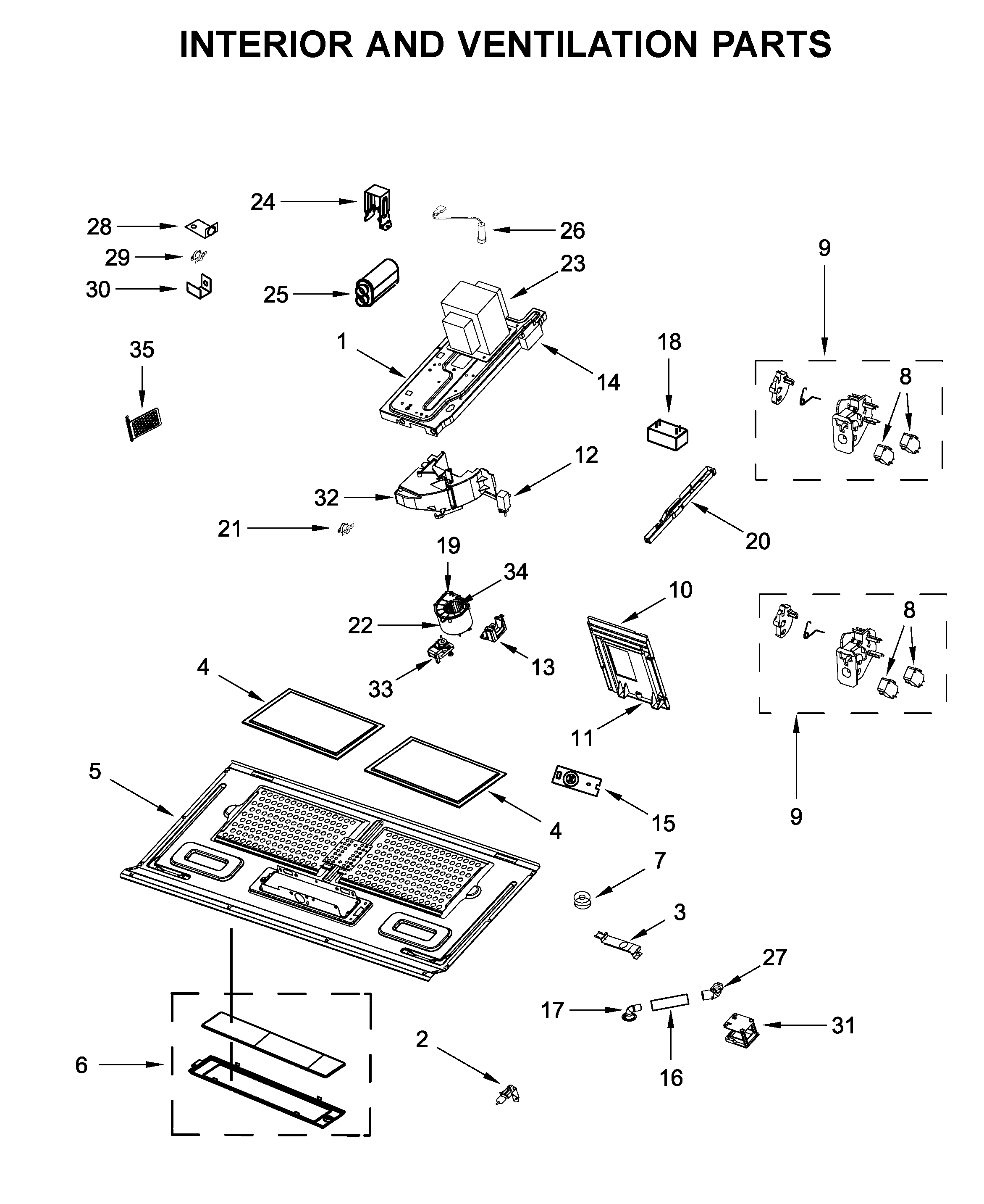 INTERIOR AND VENTILATION PARTS