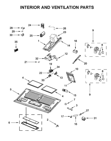 Interior and ventilation parts