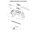 Whirlpool YWMHA9019HZ1 cabinet and installation parts diagram