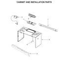 Whirlpool WMH32519HB3 cabinet and installation parts diagram