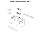 Whirlpool WMH32519HZ4 cabinet and installation parts diagram