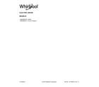 Whirlpool WED8620HC1 cover sheet diagram